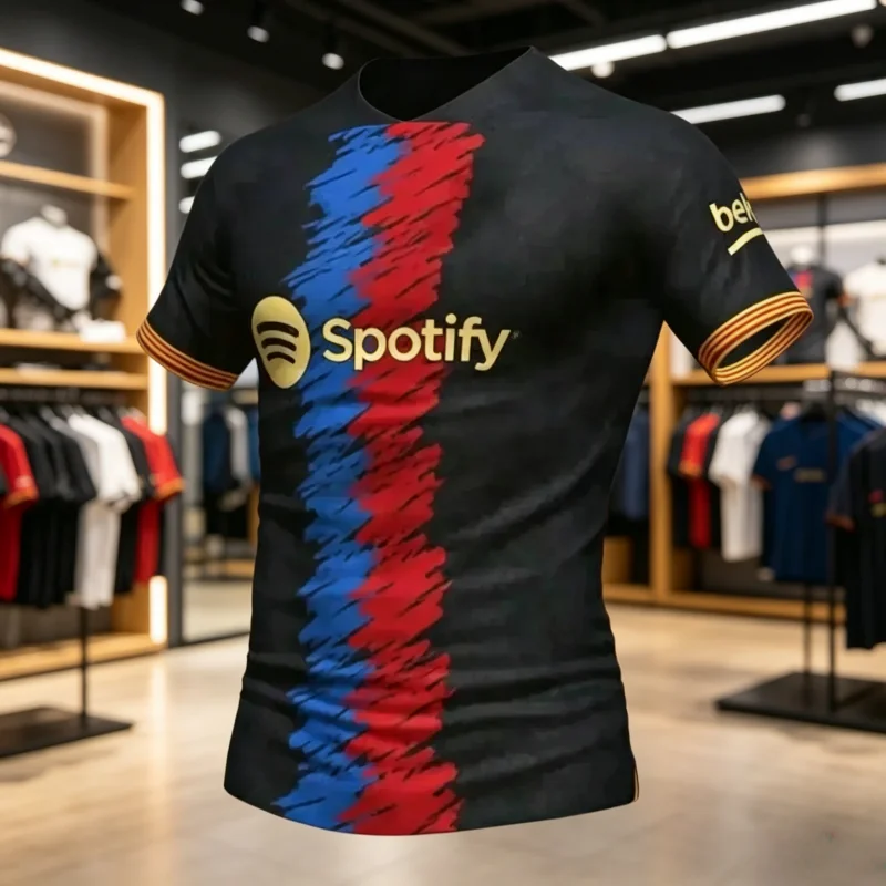 Camiseta de Fútbol Edición Especial Verano Barcelona para Niños y Adultos, de Secado Rápido, Apta para Entrenamiento Diario y Combinación Familiar