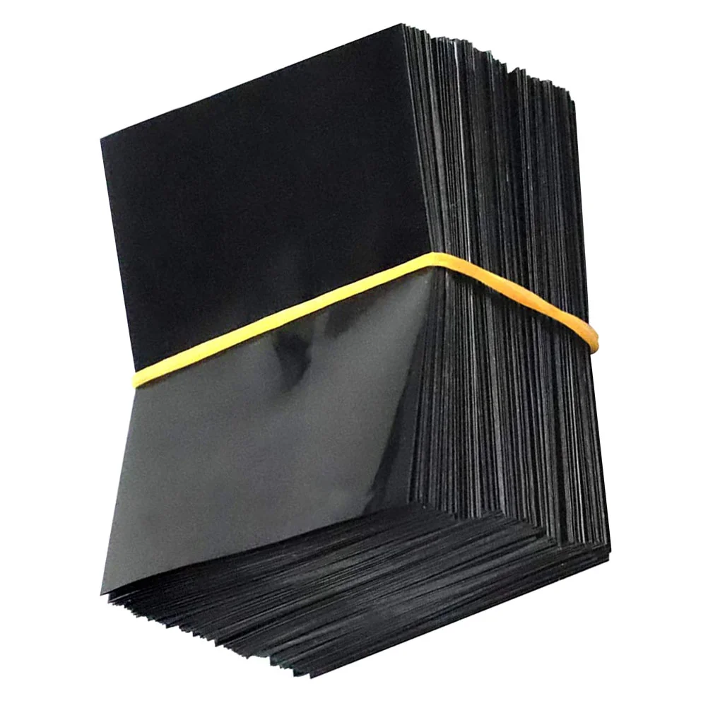 100 Pcs Heat Shrink Bottles Black Sleeve Band for Liquid Sealing Duct Tape Cover Wrapping Paper