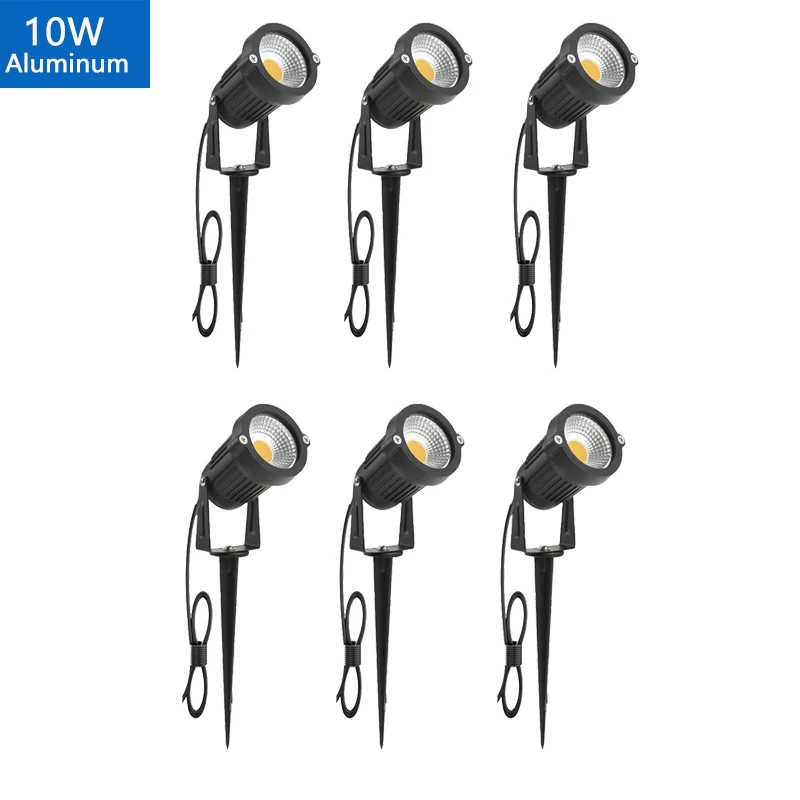 

1-Meter Wire LED Garden Lighting 10W 5W Outdoor Spike Lawn Lamp Waterproof Lighting Led Spotlights 1 Meter Wire AC220V 12V24V