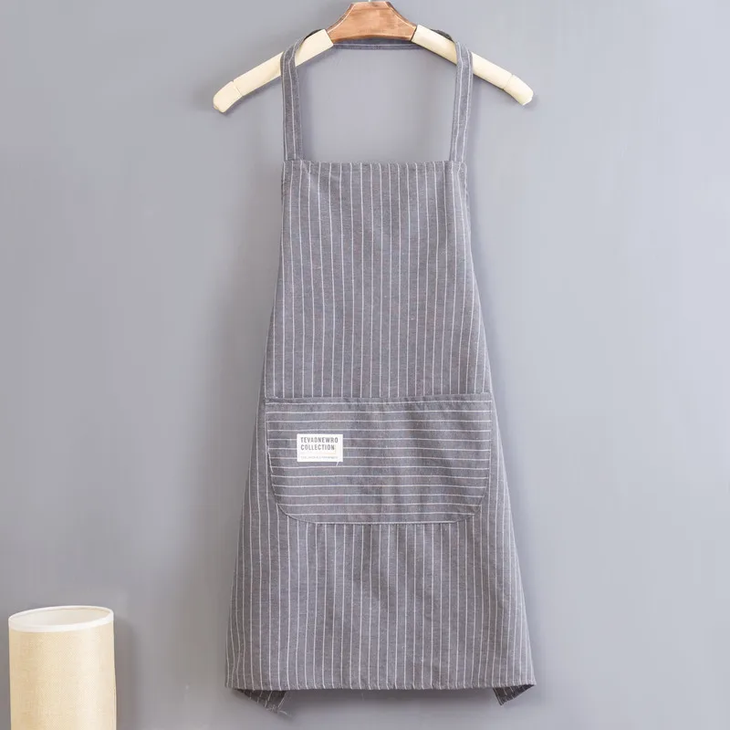 Sleeveless apron for women kitchen household polyester cotton anti-oil work cute fashion adult overalls