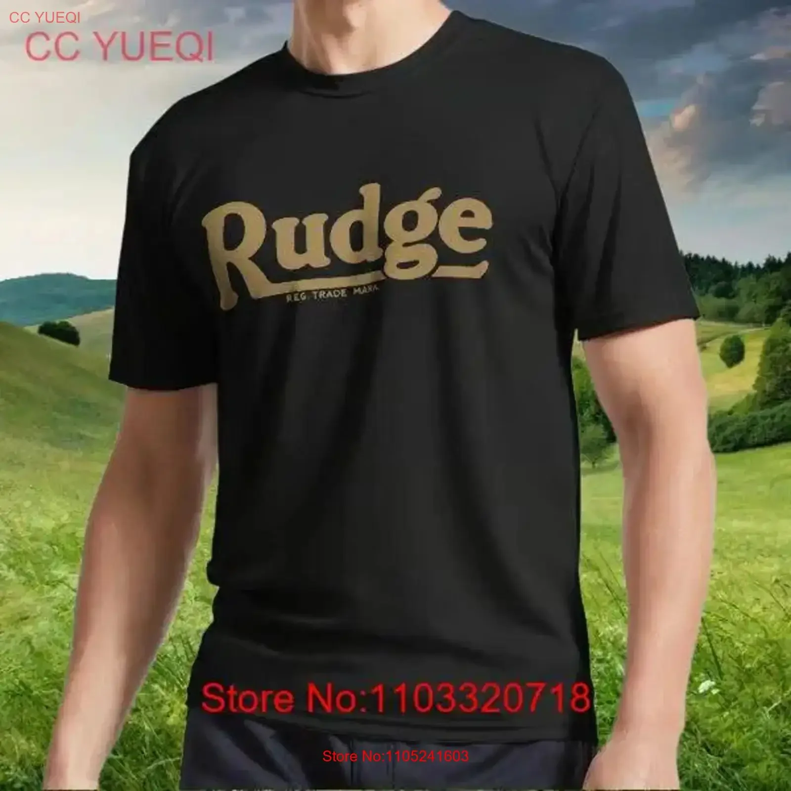 Camiseta con Logo de Rudge Whitworth en oro, camiseta americana activa, divertida S a 5XL, vintage, lavada, ligeramente estirada, Unisex