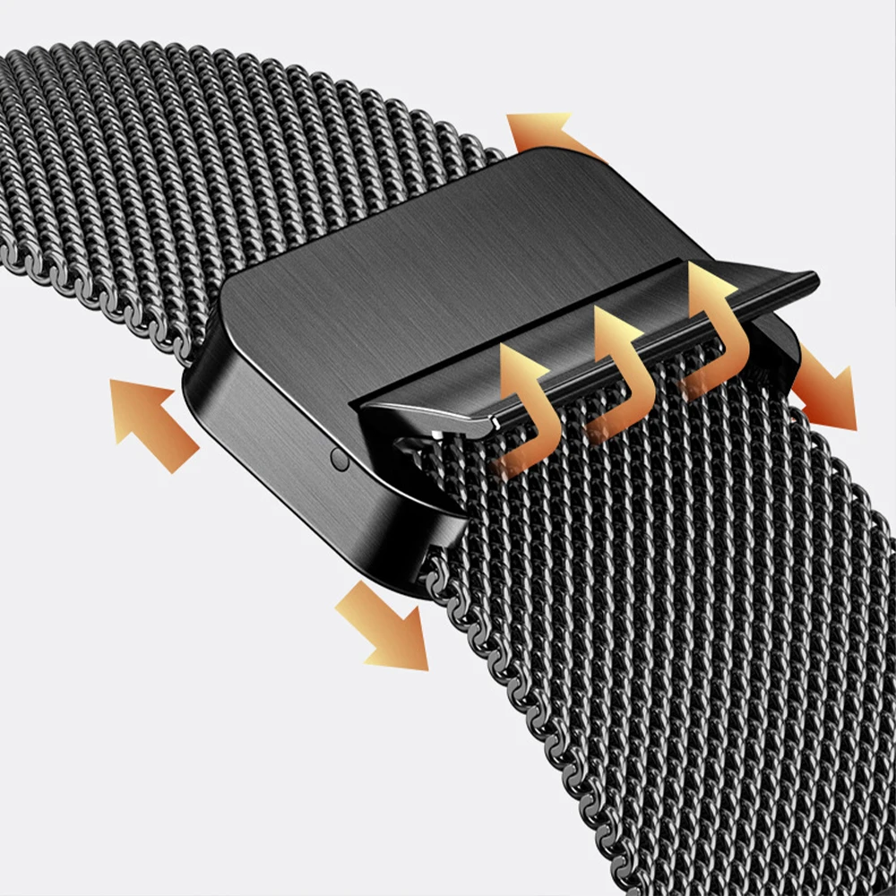 Магнитный миланский ремешок-петля для Apple Watch Series 10 9 8 7 6 5 4 46 мм 45 мм 44 мм 42 мм 41 мм 40 мм Металлический ремешок для Ultra 1 2 49 мм