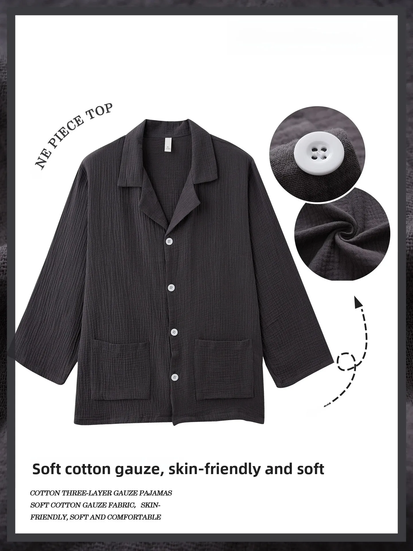 men's-cotton-pajama-top-long-sleeve-spring-autumn-home-clothes-pure-cotton-soft-comfortable-button-decorated-sleepwear