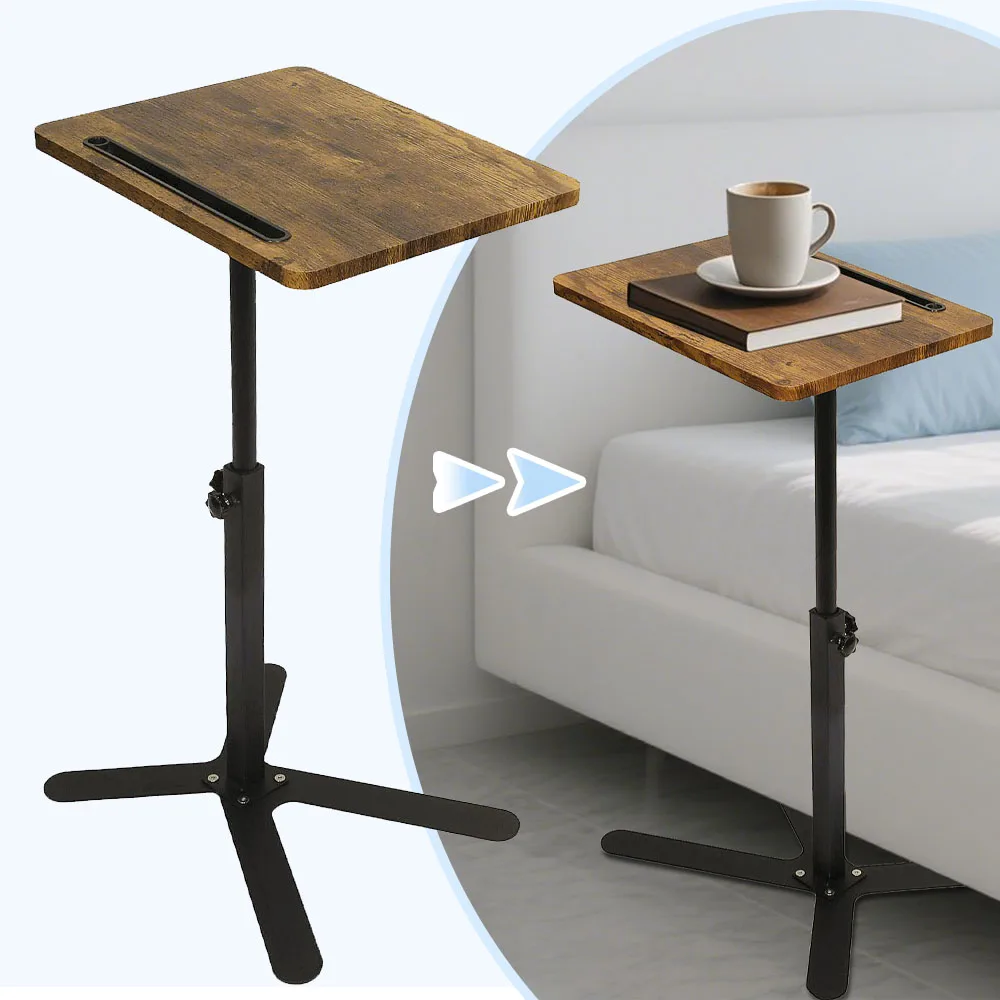 

Household 360 Rotatable Desktop Height Adjustable Table With Groove For Ipad Watching Place Books Snacks Bathroom Bedroom Table