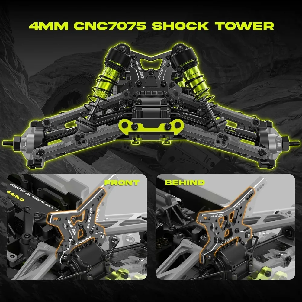 Mini 1:10 Carbon Fiber RC Car Roller Chassis for Adults 4X4 Off Road Truck with Central Differential All Terrain Monster image 5