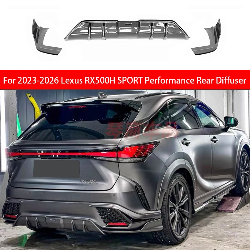 For 2023 24 25 2026 Lexus RX500H SPORT Performance Diffuser Splitter Spoiler Lip Bodykit Black Carbon Tuning Accessories Part