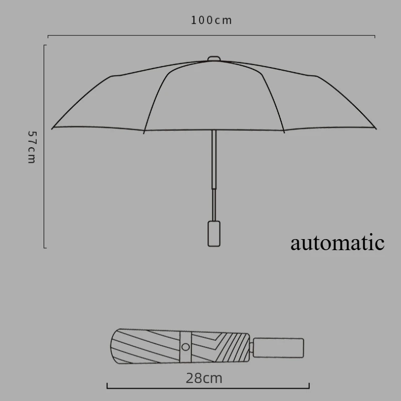 One Piece Umbrella 28cm for Rainy and Sunny Days Students Automatically Fold Umbrellas Cartoon Anime Umbrella UV-resistant