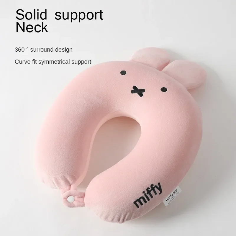 MIFFY Miffy U-shaped Cartoon Anime Neck Pillow Comfort Student Office Workers Travel Go Out Cute and Interesting Relieve Stress