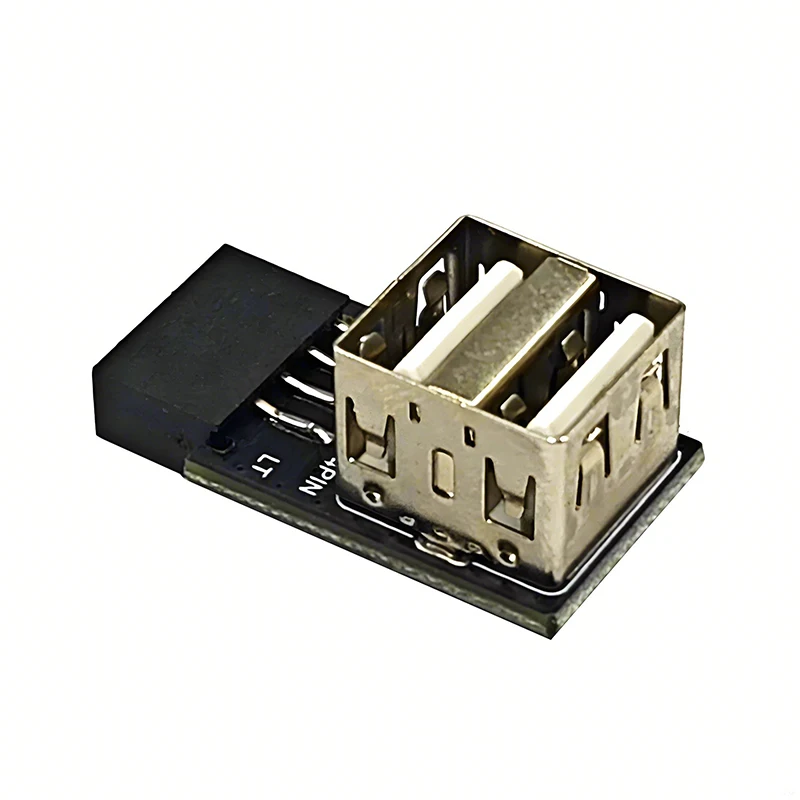 Adapter 9Pin na USB 2.0 9Pin na żeński Dwuwarstwowa płytka rozszerzeń Płyta główna 9P na 2x Konwersja USB2.0 dla urządzeń USB