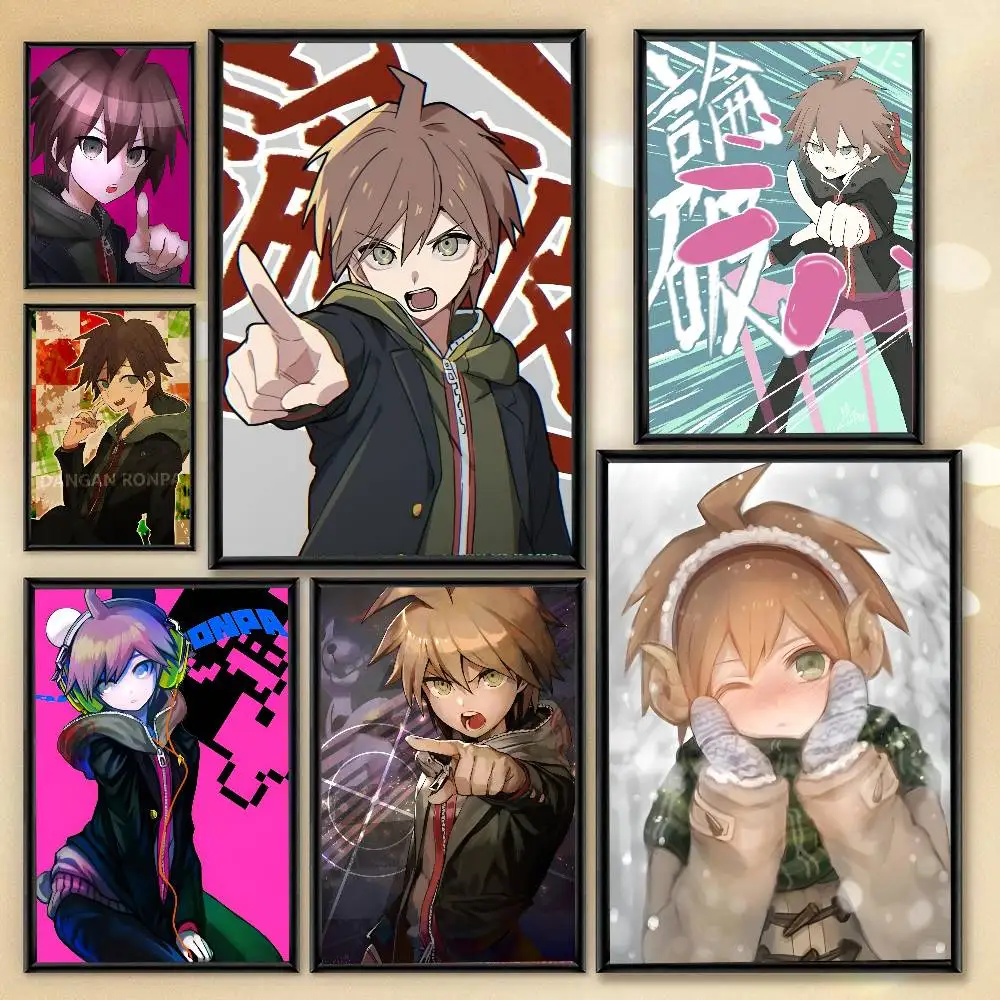 1 Stück Cartoon Makoto Naegi Poster-Aufkleber Druck Wasserdichte Wandkunst für Wohnzimmer Schlafzimmer Heimdekoration