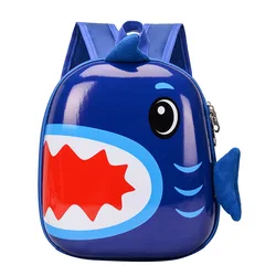 Sacs d'école de dessin animé pour enfants, sac à dos de voyage pour enfants, sac à dos de jardin d'enfants, requin, coquille d'oeuf, nouveau