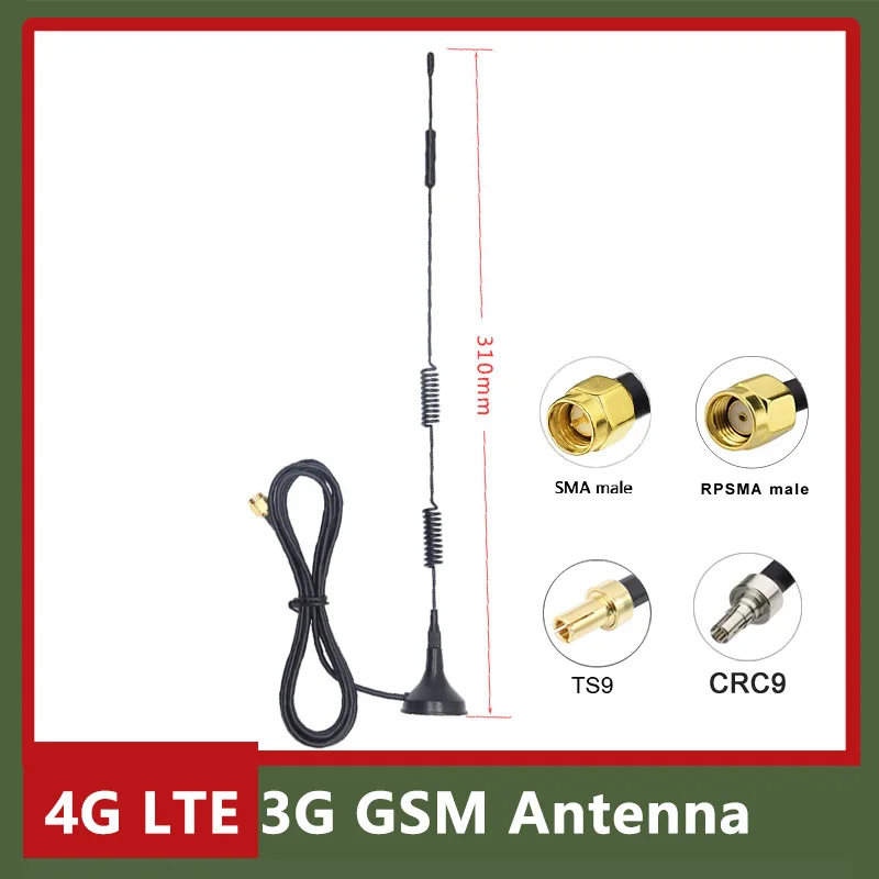 

Long Range 700-2700 MHz 12dBi 2G 3G 4G LTE Magnetic Omni WiFi Antenna TS9 Connector SMA Male GSM External Router Car Antenna