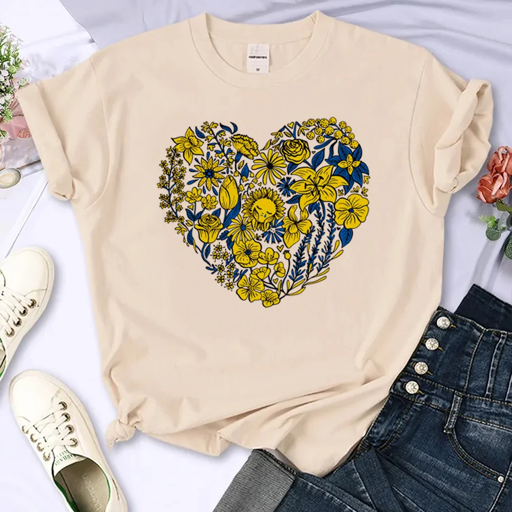 

Ukraini Ukraine Flag Tee women harajuku tshirt girl streetwear graphic clothes