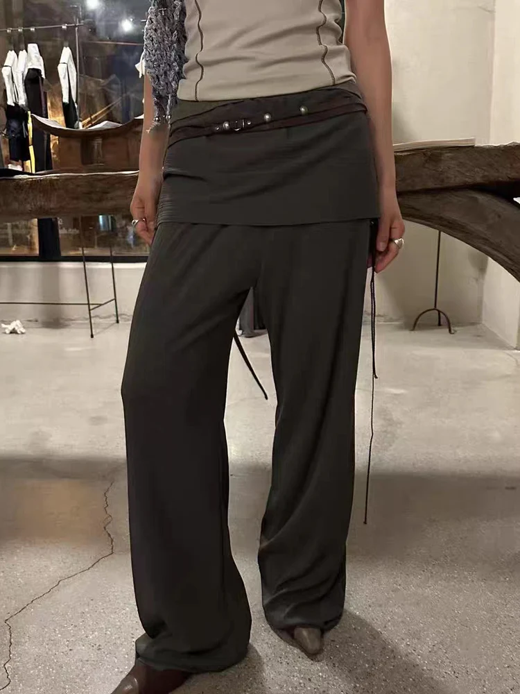 

Новые летние повседневные брюки 2026 года в корейском стиле Dongdaemun Veso: свободные, стройнящие, с высокой талией, широкие штанины, для женщин