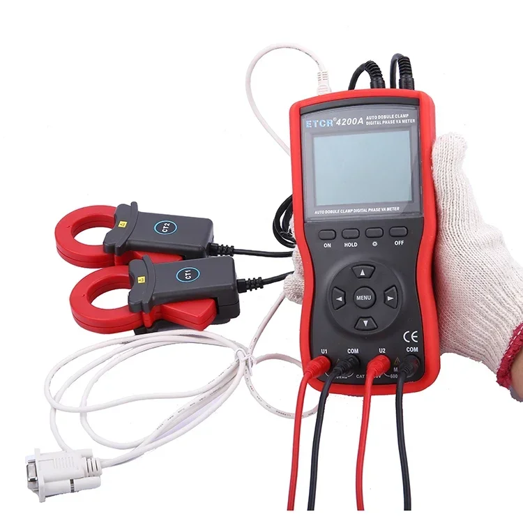 

ETCR4200A Intelligent Double Clamp Digital Phase Volt-Ampere Meter Digital Display Voltmeter