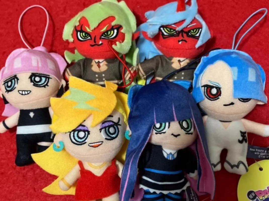 

New In Stock 10cm Panty & Stocking With Garterbelt Plush Doll Cute Anime Peripherals Toy Birthday Christmas Gift