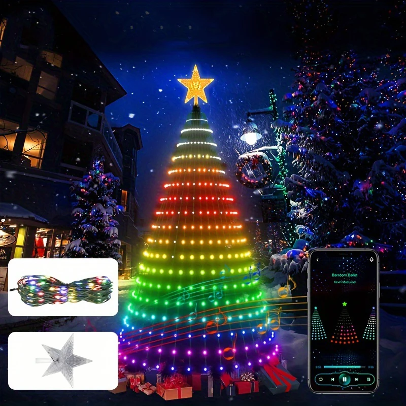 400 LED Smart Christmas Tree Lights LED Christmas Decorative String Lights APP Controlled DIY Perfect Christmas Tree Decorations