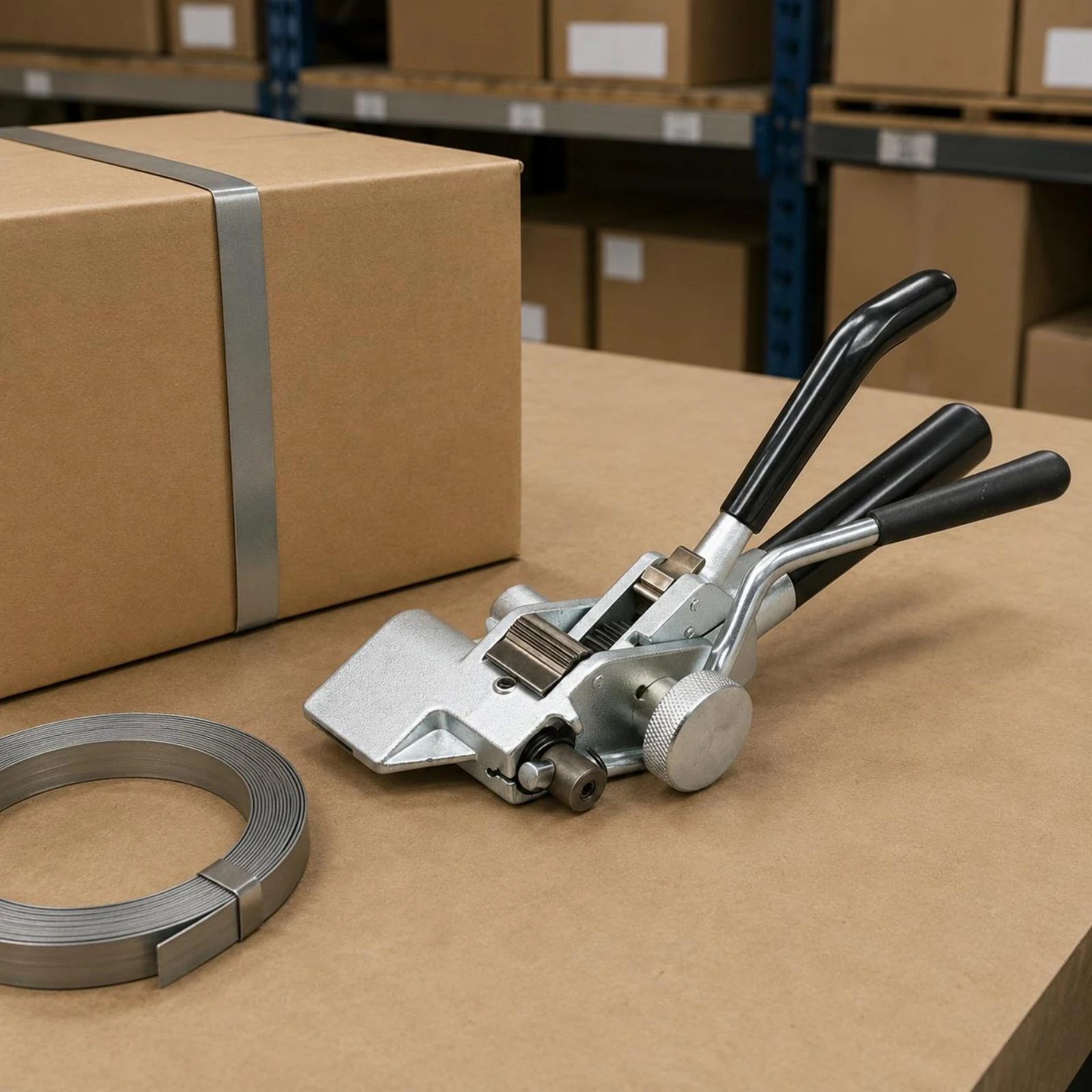 Picture 7: Stainless Steel Strapping Tool Adjustable Knob Steel Strapping Tensioner Strap Cutter Clamp Compact Hardware Equipment
