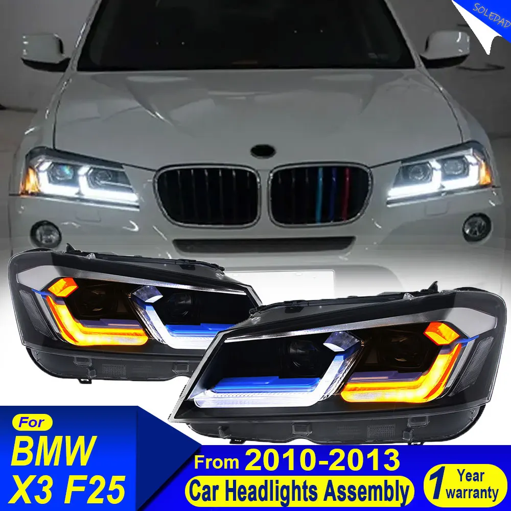Car LED Headlights For BMW X3 F25 2010 2011 2012 2013 DRL Day Running Light Head Lamp Led Bi Xenon Bulb Tuning Car Accessory