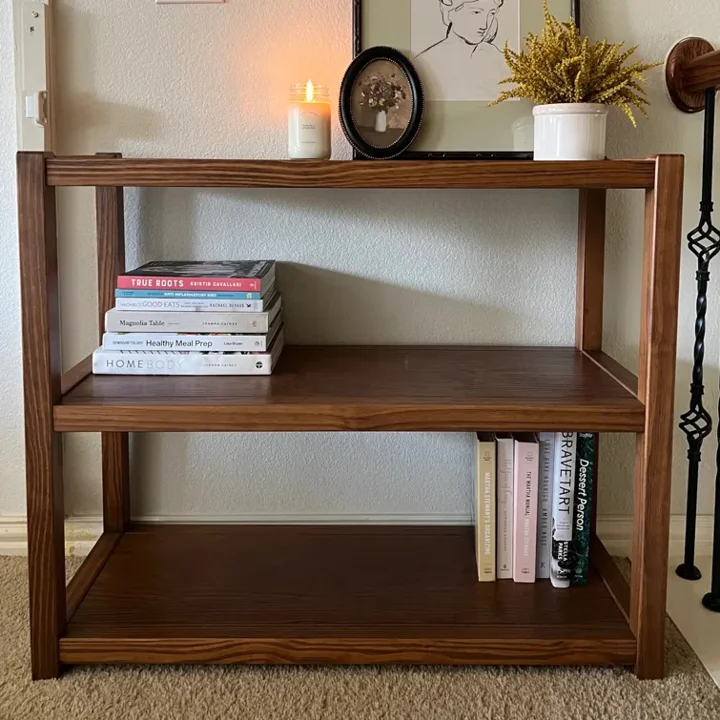 Z DU'S Modern Solid Wood Bookcase, 3-Tier Storage, Elegant And Practical Premium Bookshelf. Perfect For Living Rooms And Bedroom