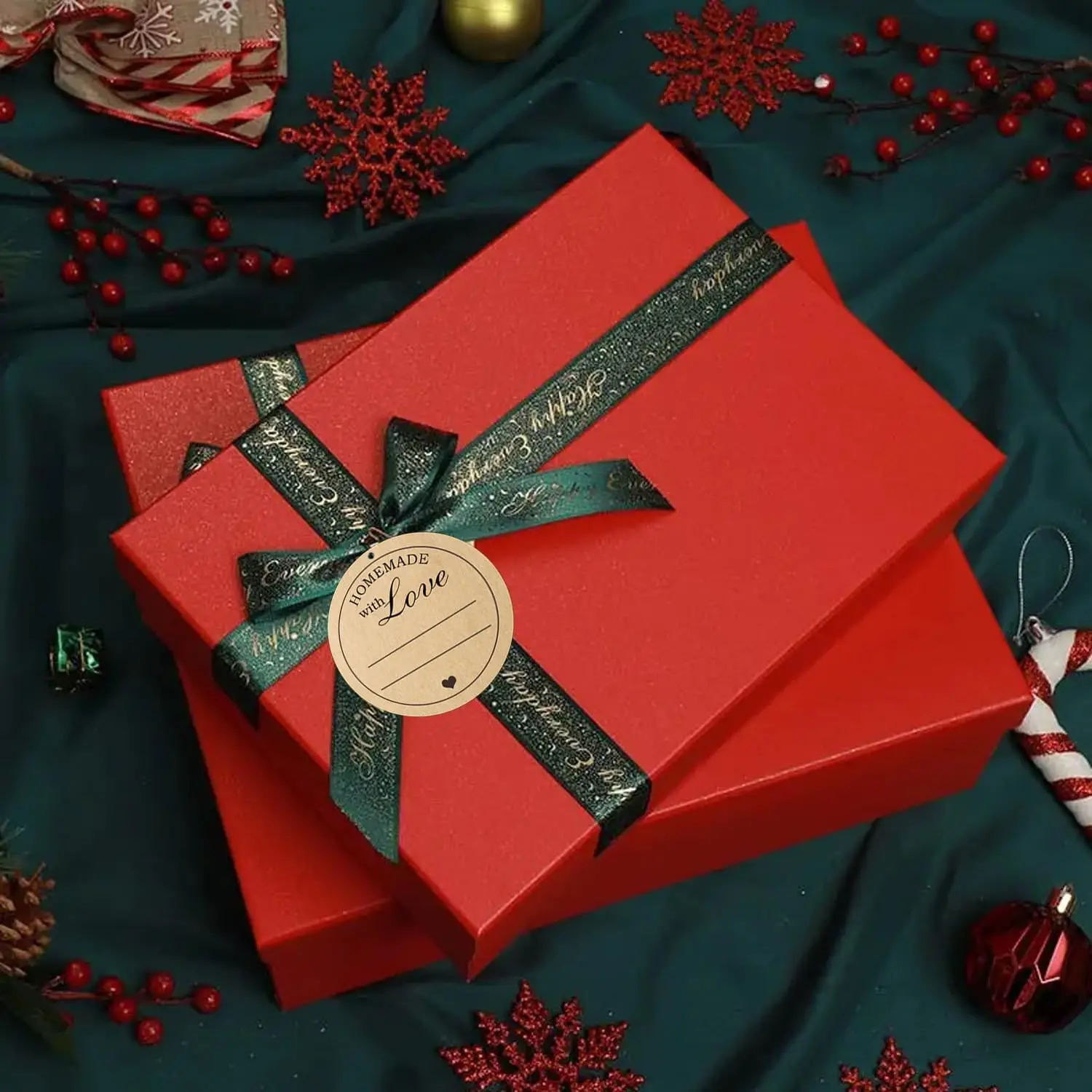 Homemade with Love Tags 2 Inch Round Kraft Handmade Tags with String Gift Tags for Gift Wrapping,Arts&Crafts