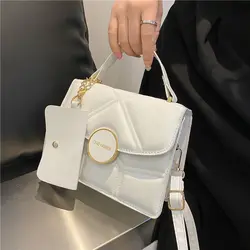 White Woman Bags Luxury 2024 Woman Luxurious Case Shoulder PVC PU Leather Lady Handbag Crossbody Phone Purses Tote Women's Bags