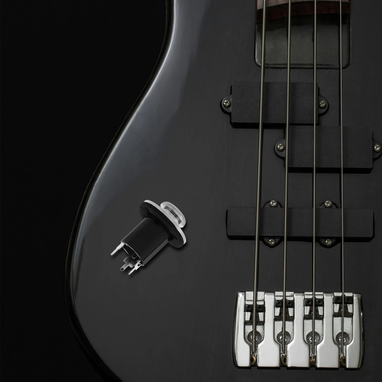 

2 Sets Endpin Jack 6.35Mm Stereo Output For Eq Pickup Durable Guitar Parts Accessory Pickup Jack Electric Socket Metal Plug