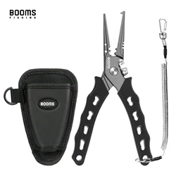 Booms Fishing F07 Stainless Steel Fishing Pliers Braid line Cutters Crimper Hook Remover Saltwater Resistant Fishing Gear Tool