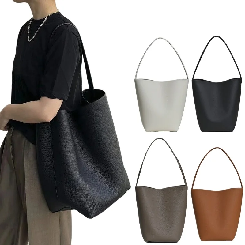 

Высококачественная нишевая сумка-ведро: большая вместимость, натуральная кожа, минималистичная модная сумка через плечо