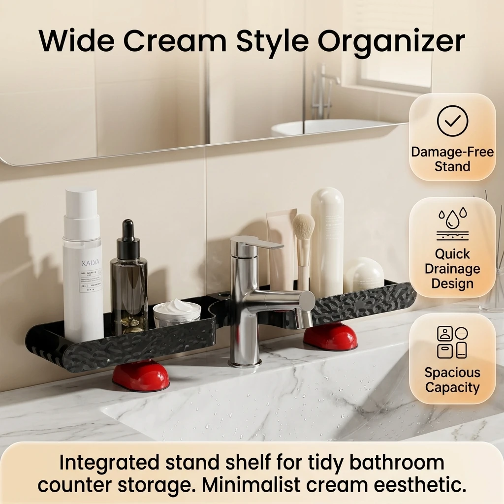 Rak Penyimpanan Kosmetik Organ - Home Essentials Bathroom Rack ulasan dan harga