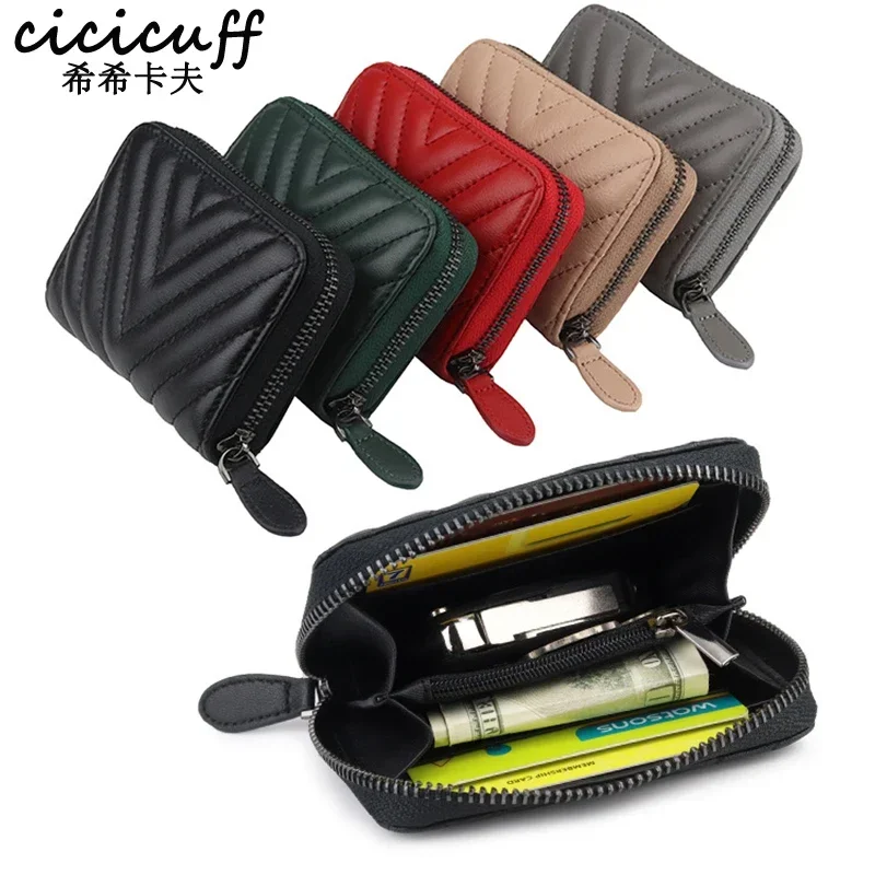 

Женский кошелек из натуральной кожи, кошелек для монет, брендовый дизайнерский женский кошелек из мягкой овчины, мини-женский кошелек, маленький карман для монет