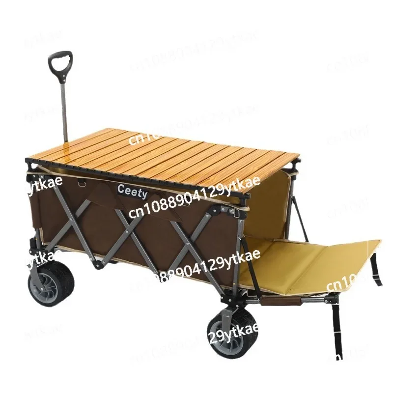 Foldable Hand-pulled Picnic Camper Children Can Lie Down and Gather Camper Outdoor Camper Folding Stall Car