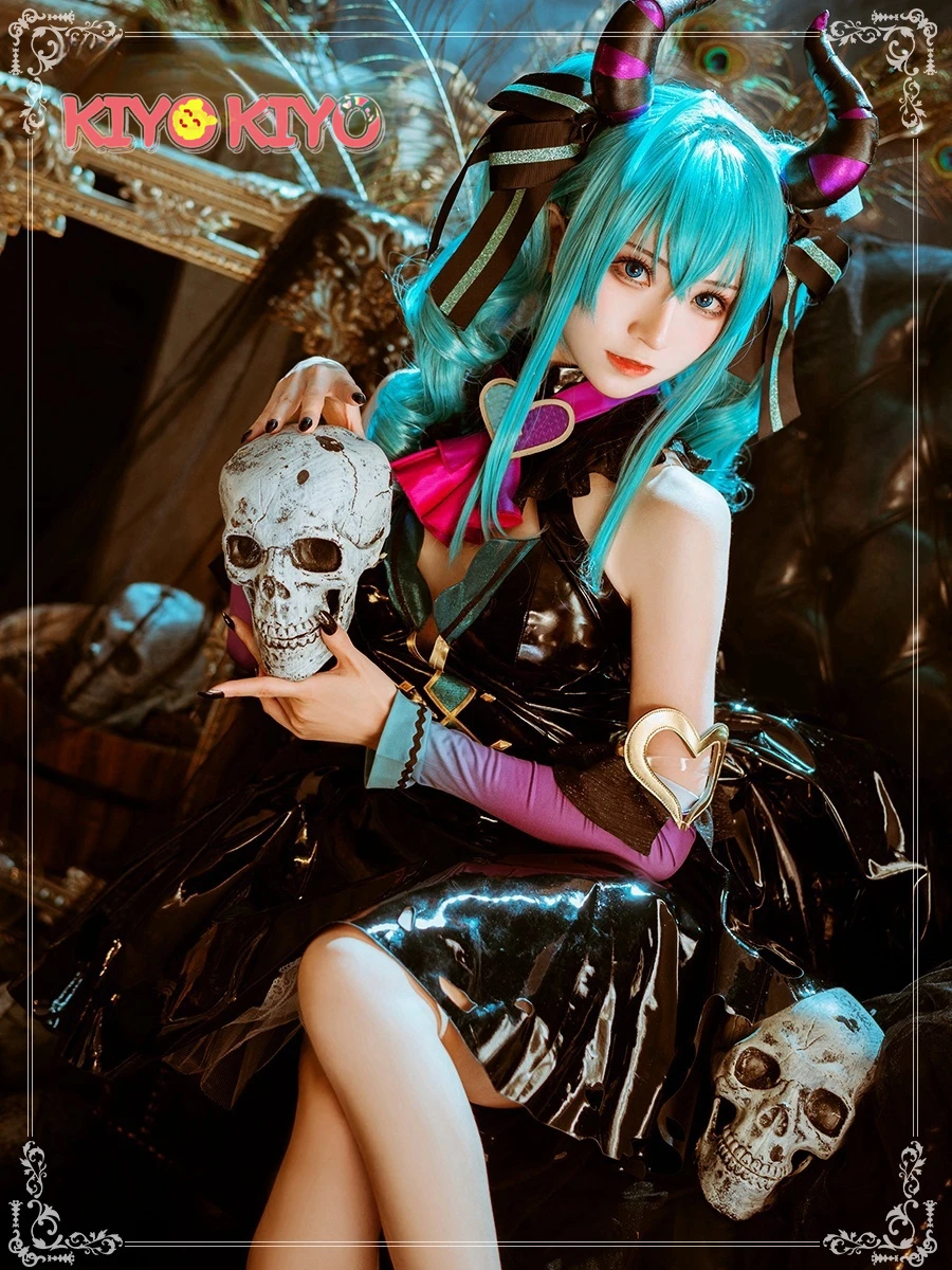 KIYO-KIYO Little Devil Miku Cosplay Costume with horns and tail  Halloween Sexy Costumes female