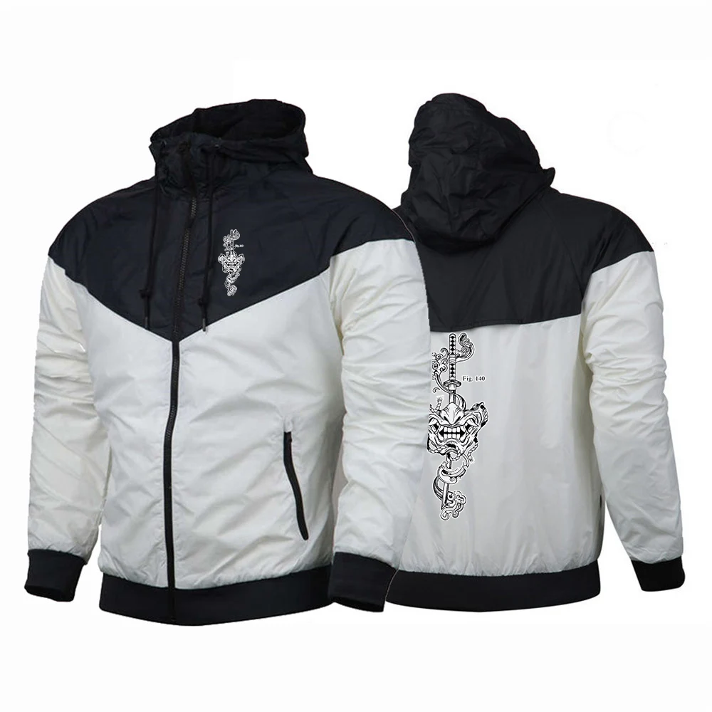 Lightweight Versatile Men's Jacket Hoodies Future Samurai Y2K Logo Print 2026 Spring And Autumn Multi Functional Casual Coat