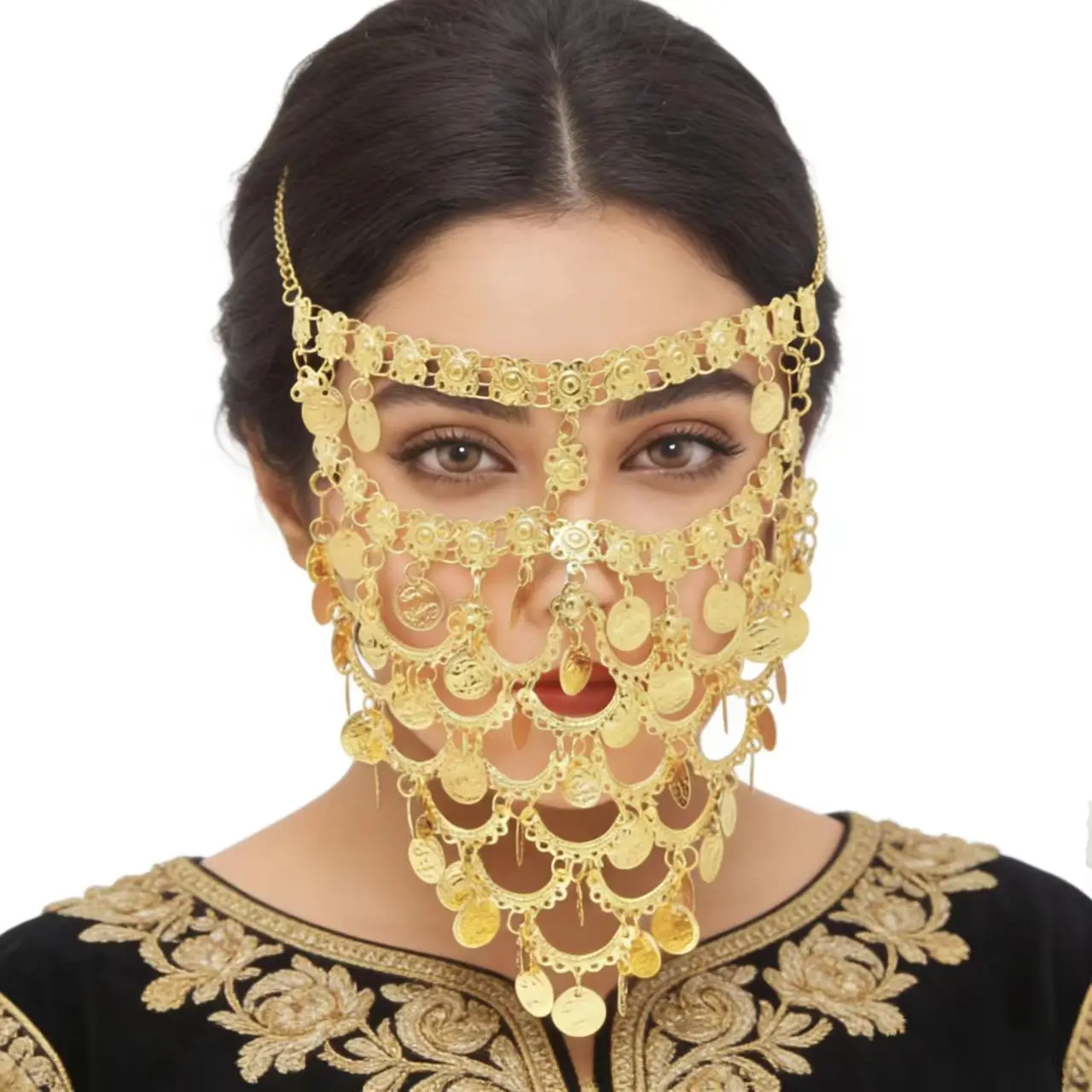 

Роскошная вуаль с кисточками на все лицо для невесты, головной убор, модный декоративный аксессуар для лица, свадебный головной убор