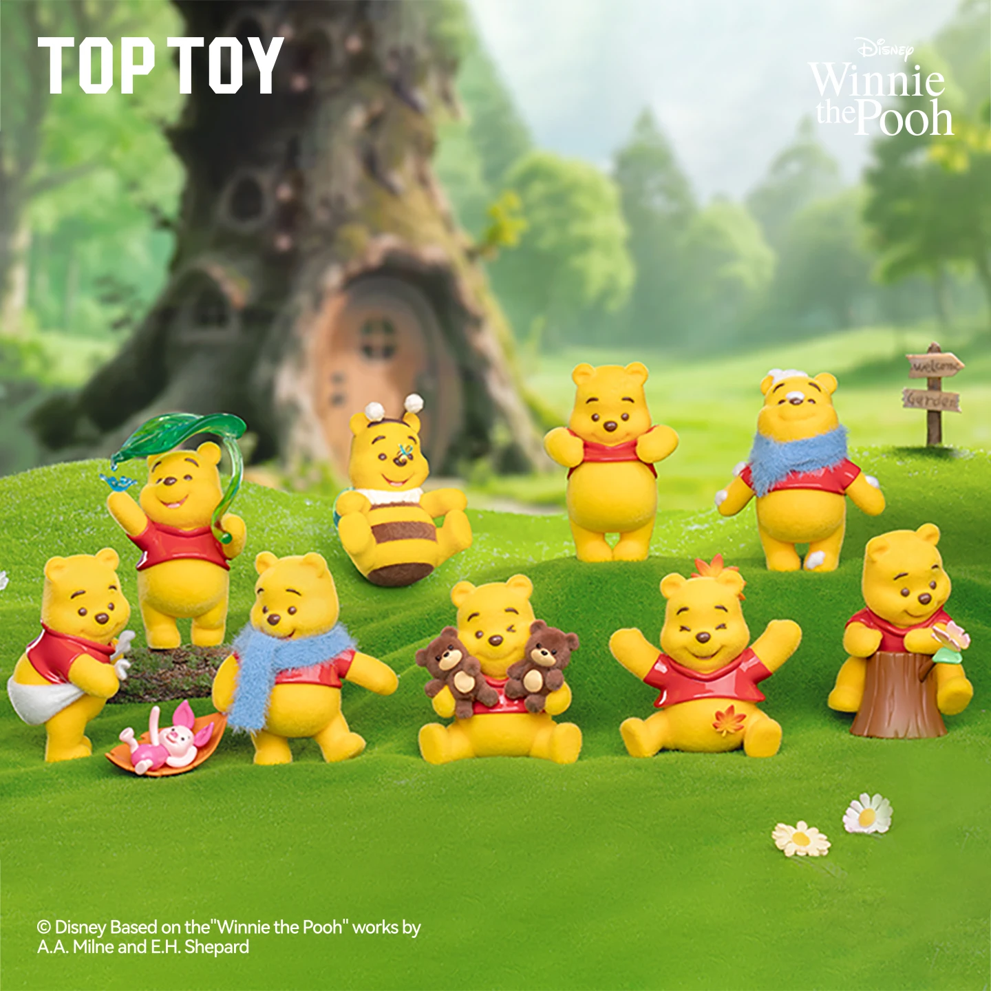

Toptoy Winnie-The-Pooh Happy Time Series Blind Box Cute Hand-Made Collectible Figures Play Toy Gift For Trendy Collectors