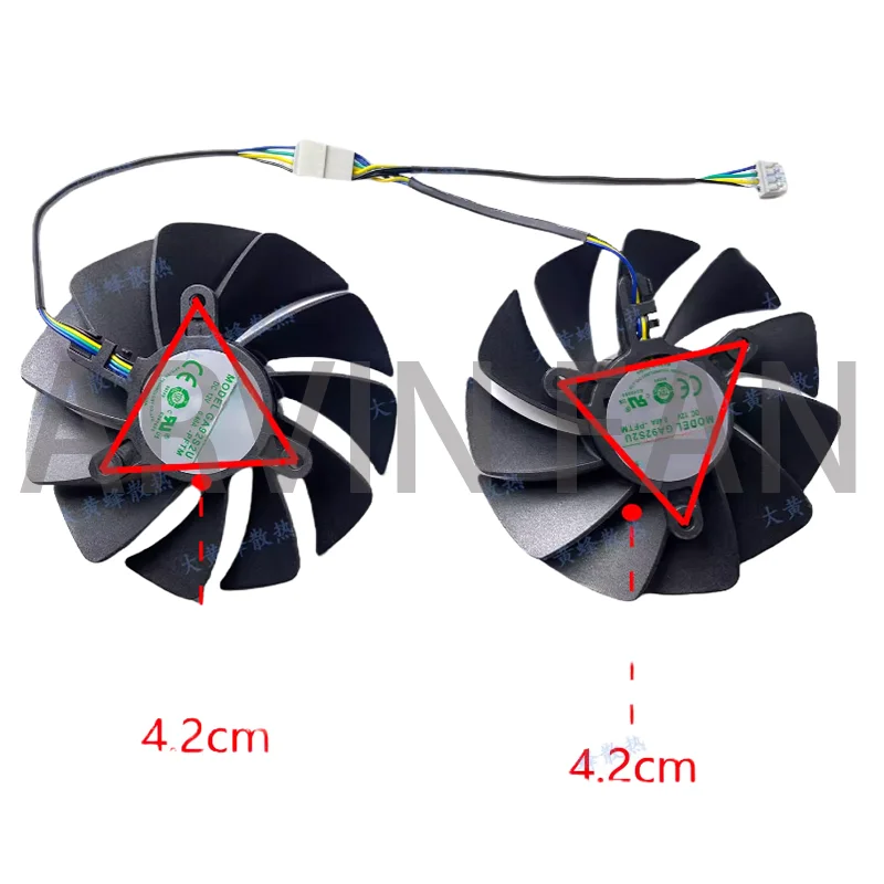 2Pcs/Set New RTX3050 3060 3060ti Annihilator Graphics Cooling Fan GA92S2U