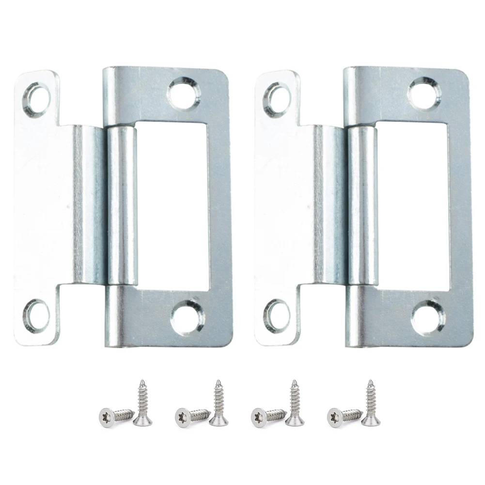 Cranked Flush Mount Hinge Made Of Zinc Plated Steel 50x23mm For 15 To 19mm Thick Cupboard Doors In Campers And Utility Areas