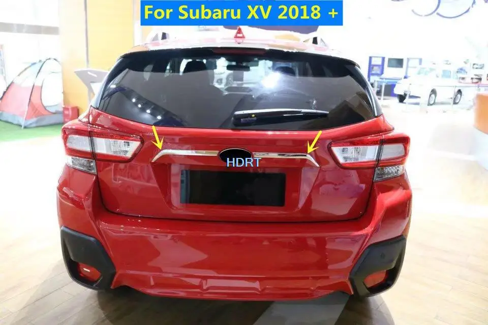 

Car Styling Sticker Rear Back Door Moulding Tailgate Bumper Frame Plate Trim Strip Trunk Cover For Subaru XV Crosstrek 2018-2021