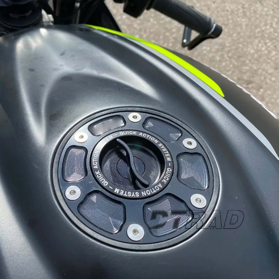 DTRAD Motorcycle CNC Aluminum Racing Keyless Fuel Tank Cap for Moto Guzzi V100 Mandello/S 2022-2025 Quick Release Airbox Cover