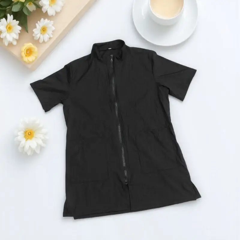 

Pet Cosmetologist Uniform Waterproof Chinlon Grooming Apron For Dog Cat Bathing Nail Hair Cutting Workwear Black Xl