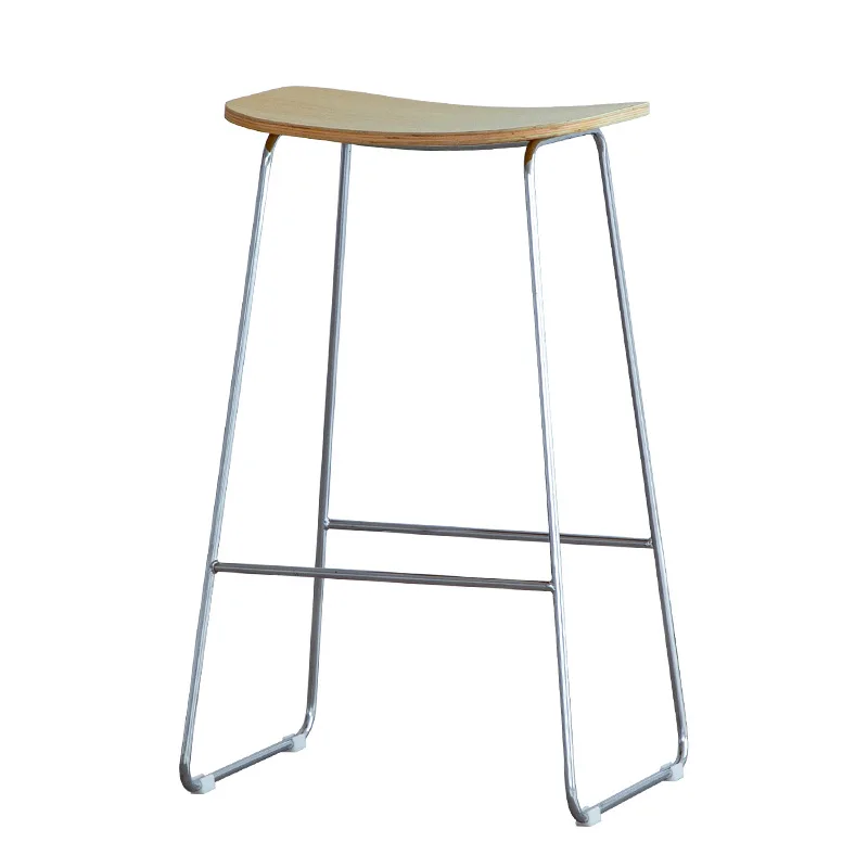 

Minimalist logs are divided into stainless steel color bar stool thickened wrought iron high chair creative commercial