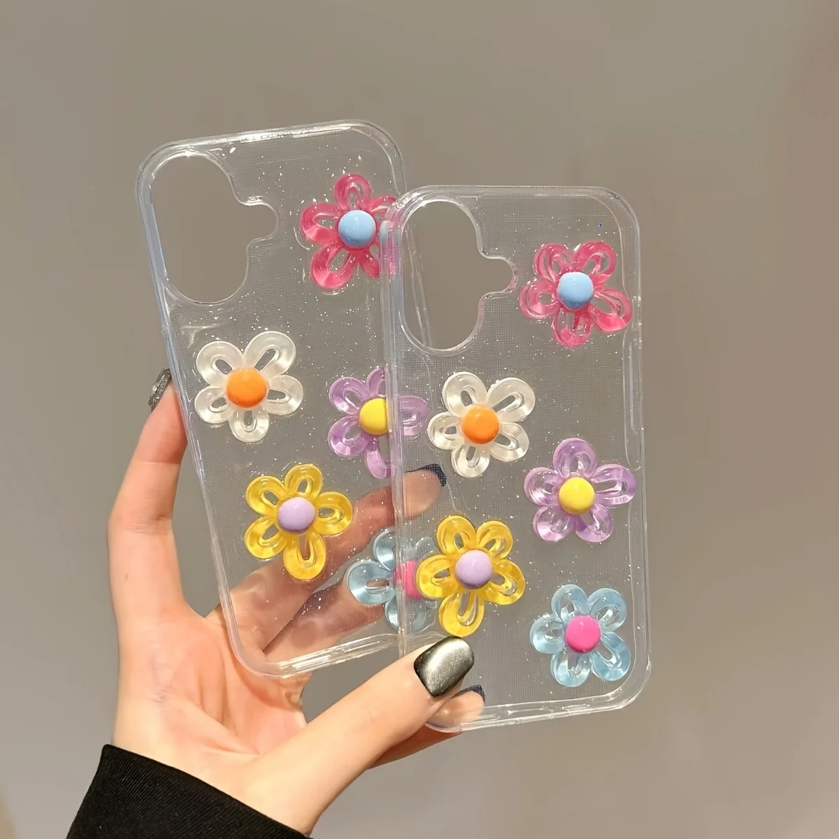 3D-Blumen Luxus Glitzer Handyhülle für iPhone 17 13 16 15 11 12 14 Pro Max 17 Air XR X 16e Weiche Stoßfeste Hülle – Detail 9