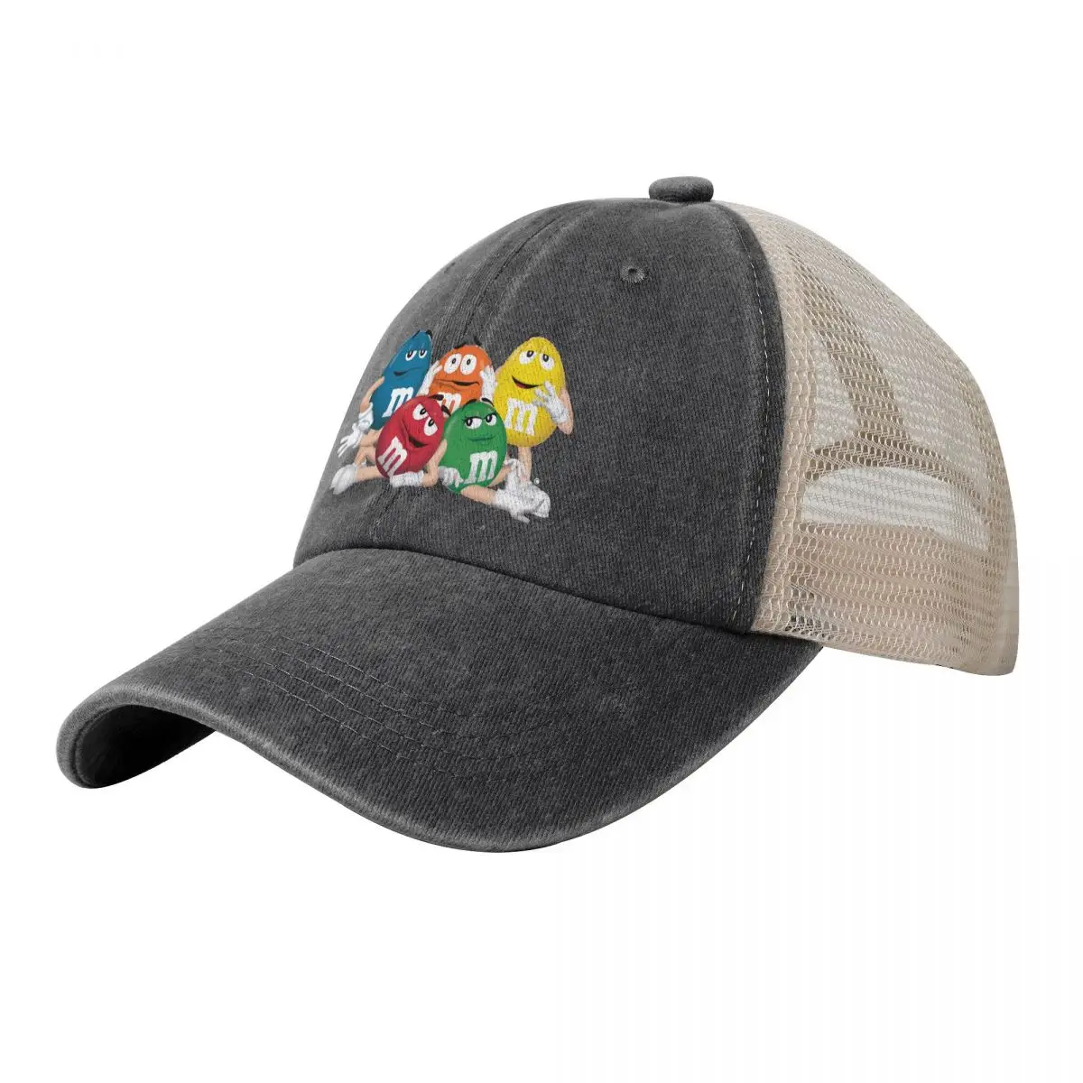 Casquette de Baseball colorée Kawaii M, chapeau Snapback en maille coton, casquettes de camionneur de sport réglables, bonbon au chocolat, dessin animé, nouveauté