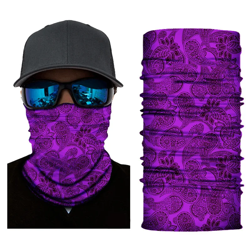 Paisley Seamless Magic Sunscreen Headdress Neck Gaiter Balaclava Headband Cycling Fishing Tube Face Shield Men Women Scarf