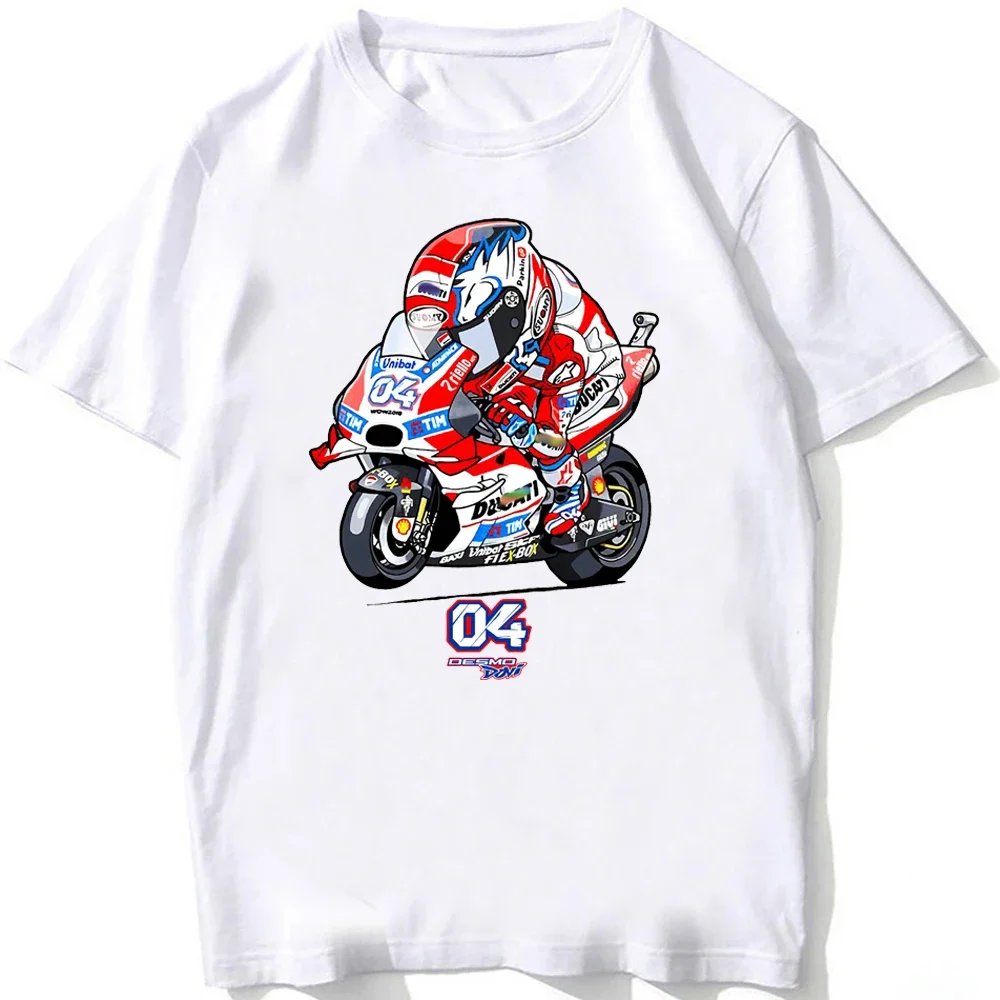 Desmo Dovi 04 Andrea Dovizioso GP Riding T-Shirt Men Short Sleeve Boy Adventure Sport Casual White Tops Motorcycle Rider Tees