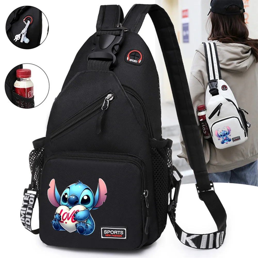 Lilo Stitch Chest Bag Sling Messenger Bags Crossbody Backpack Travel Sports Bagpack Men Shoulder Bag Women Gift Rucksacks