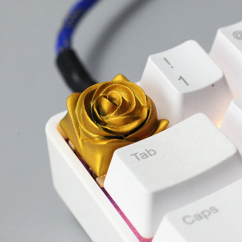 Imagem -06 - Rose Resina Keycaps para Cross Switch Teclado Gaming Mecânico Handmade Keycaps Personalizados Função Zona Esc f 3d