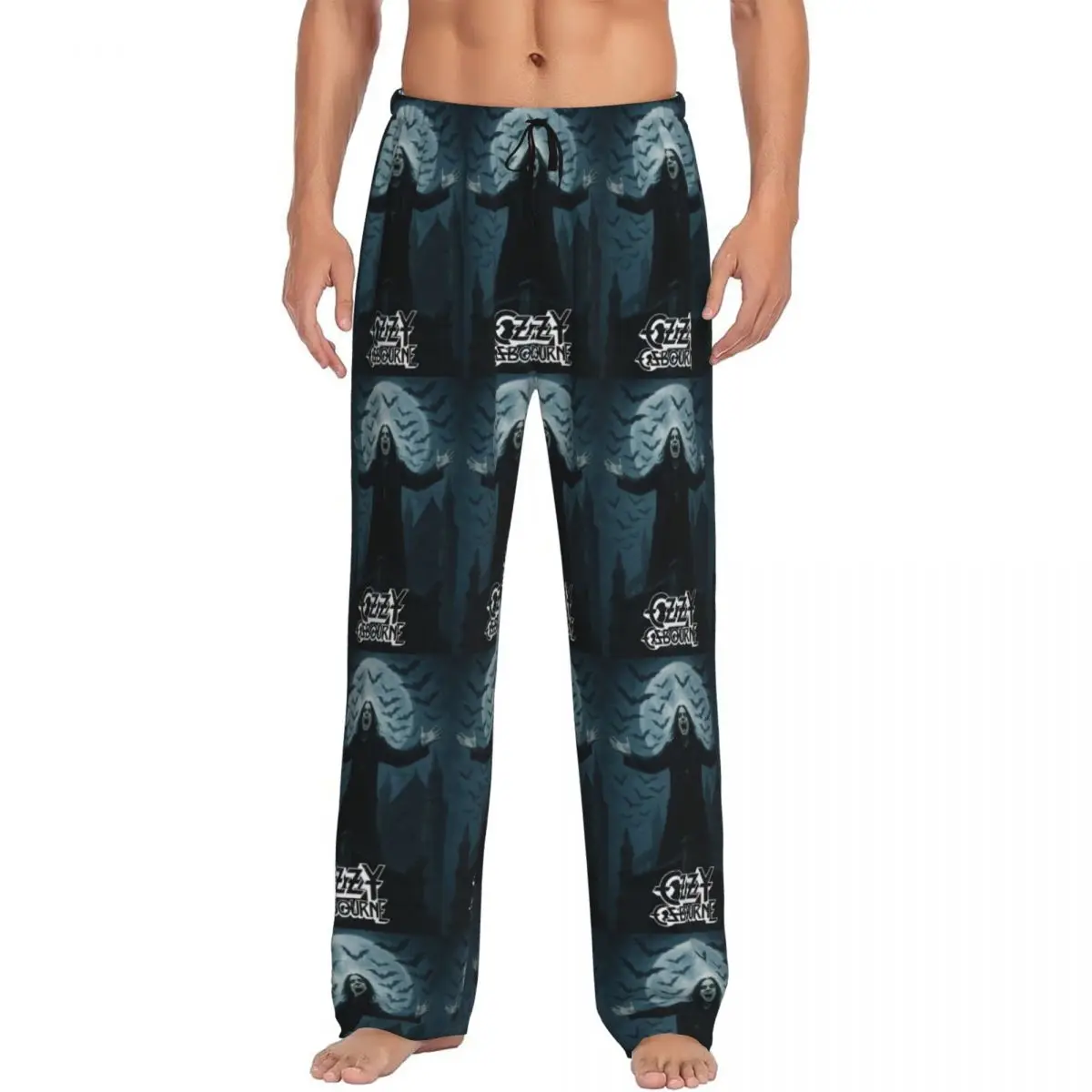 

Custom Ozzy Osbourne Pajama Pants for Men Prince Of Darkness Sleepwear Lounge Sleep Bottoms Stretch with Pockets