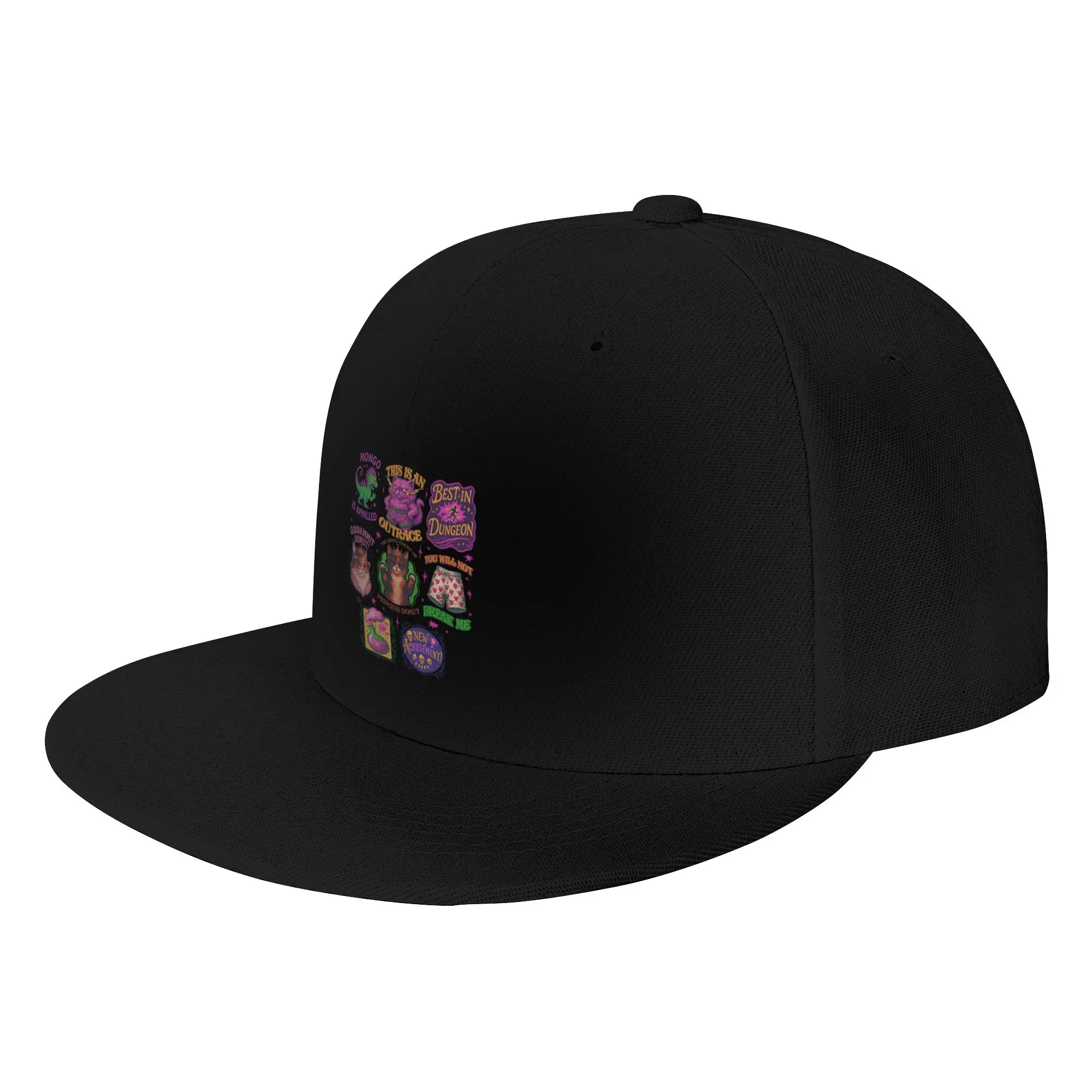 Fashion Book Vintage Dungeon Crawler Carl Flat Brim Sun Hat  Baseball Cap Women's Caps